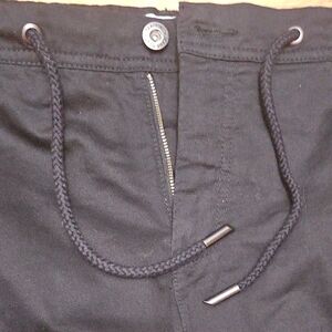 Black Men's Flat Front Shorts